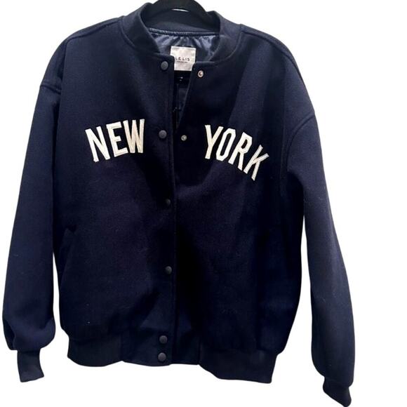Le Lis Jackets & Blazers - Le Lis – New York Varsity Bomber Jacket – Navy – Size XS